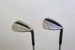 TaylorMade Milled Grind Black SW, LW Wedge Set RH Steel Shaft Stiff Flex
